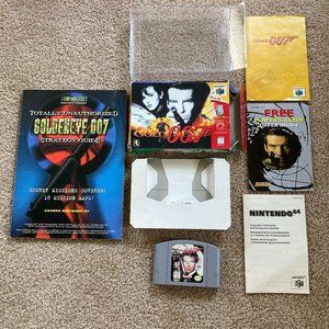 GoldenEye 007 (Nintendo 64 N64) Complete CIB w/ Strategy Guide - NICE